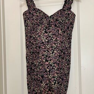 Chic Black Floral Mini Dress